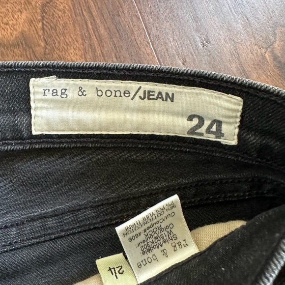 RAG & BONE Black Skinny Jeans in Rock - Picture 6 of 10